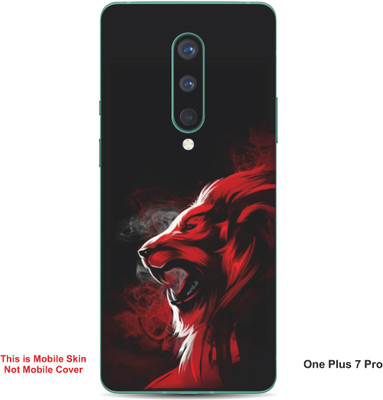 VYBE The Smart Choice One Plus 7 Pro Wolf Embossed Mobile Skin(Red & Black 22)