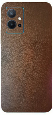 LAMHA Vivo T1 5G, Vivo T1 5g Mobile Skin(Ultra Super Brown Leather With High Matte Finish.)