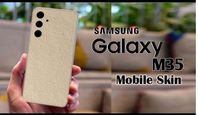 BUGGU SAMSUNG Galaxy M35 5G Mobile Skin(Ulltra Super CREAM LETHER Skin With High Matte Finish., Mobile Skin (Back+Side+Camera))