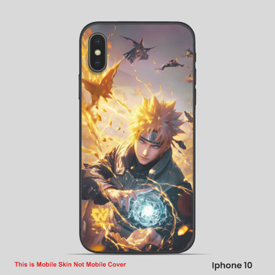 VYBE The Smart Choice iPhone 10 Naruto Embossed Mobile Skin(Congo Brown 12)