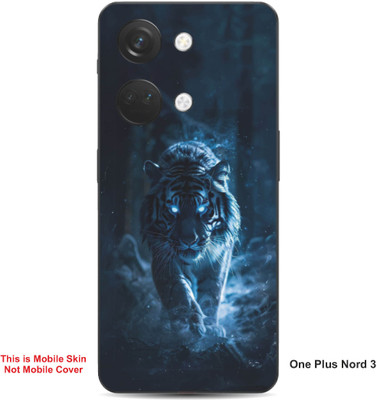 VYBE The Smart Choice One Plus Nord 3 Tiger Embossed Mobile Skin(Blue & Black 36)