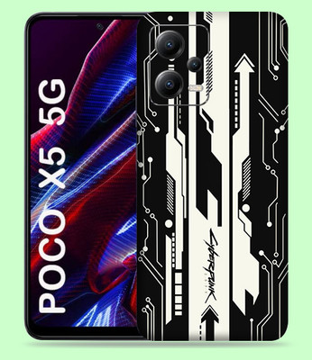 WeCre8 Skin's Xiaomi Poco X5 5G Mobile Skin(B&W Cyber Multicolor Mobile Skin)