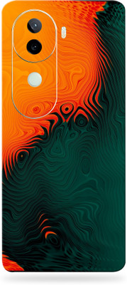SkinoMania vivo v40e 5g Premium Vinyl Mobile Skin (Multicolor) Mobile Skin(Orange-green-Abstract)