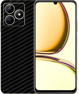 candeal mart Realme C53 Back skin sticker / Vinyl wrap / Protective film Mobile Skin(Carbon Fiber 3D ,Black)