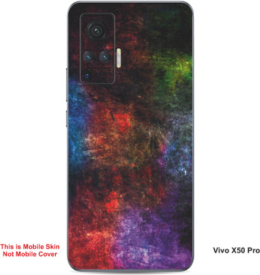 VYBE The Smart Choice Vivo X50 Pro Art Embossed Mobile Skin(Plum Purple 9)