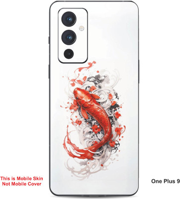 VYBE The Smart Choice One Plus 9 Fish Embossed Mobile Skin(Pastel Orange 25)
