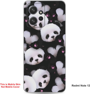 VYBE The Smart Choice Redmi Note 12 Panda Embossed Mobile Skin(Black & White 21)