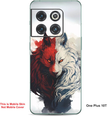 VYBE The Smart Choice One Plus 10T Wolf Embossed Mobile Skin(Light Grey 31)