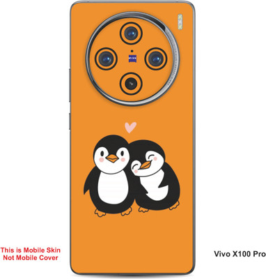 VYBE The Smart Choice Vivo X100 Pro Penguin Embossed Mobile Skin(Fire Orange B16)
