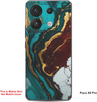VYBE The Smart Choice Poco X6 Pro Abstract Embossed Mobile Skin(Brown Sugar 1)