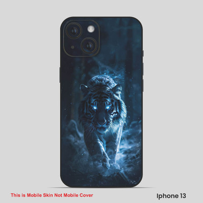 VYBE The Smart Choice iPhone 13 Tiger Embossed Mobile Skin(Ebony Clay 3)