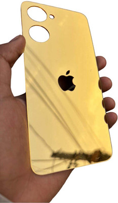 TWUAOP REALME 12 5G MOBILE SKIN MIRROR BACK PANNEL ACRYLIC SHEET Mobile Skin(Gold)