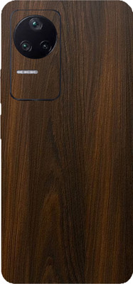 BUGGU POCO F4 5G Mobile Skin(Ultra Super Mahogany Wood Skin With High Matte Finish)