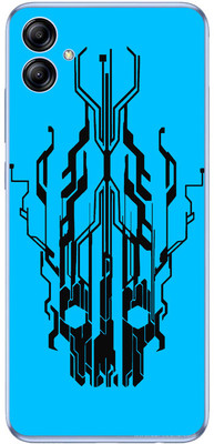 FCS Huawei P60 Printed Back skin Mobile Skin(Digital Flaming Cyber Skull Blue)