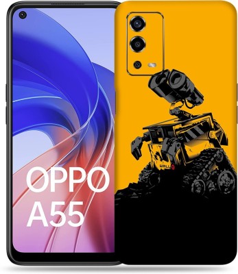 SkinoMania Oppo-A55 Mobile Skin(Multicolour Wall E Yellow)