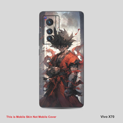 VYBE The Smart Choice Vivo X70 Goku Mobile Skin Mobile Skin(Natural Grey A7)