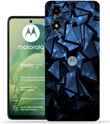 OggyBaba Moto G04 Mobile Skin(Blue Poly)