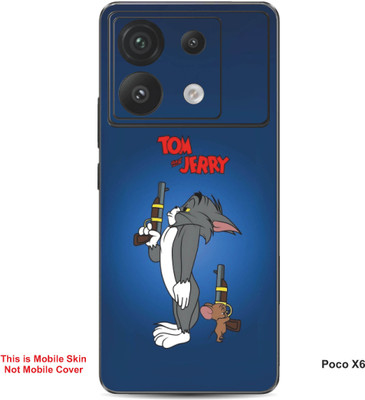 VYBE The Smart Choice Poco X6 Tom & Jerry Embossed Mobile Skin(Fun Blue A3)