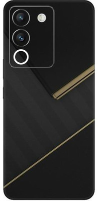 Vcare GadGets Black Gold Pattern Vivo Y200 5G Mobile Skin(Multicolor)