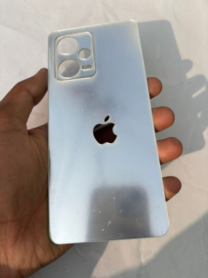 TWUAOP REDMI NOTE 12 PRO PLUS 5G MIRROR BACK PANNEL ACRYLIC SHEET APPLE Mobile Skin(Silver)
