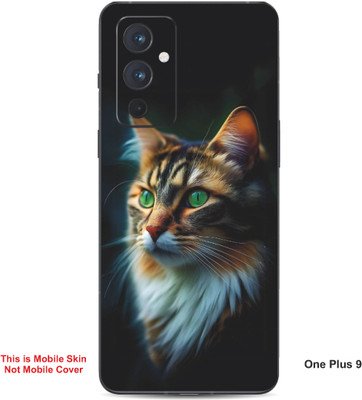 VYBE The Smart Choice One Plus 9 Cat Embossed Mobile Skin(Light Slate Grey 25)