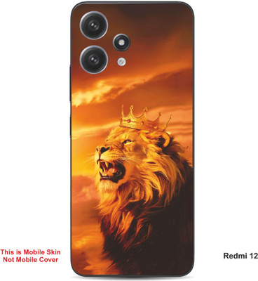 VYBE The Smart Choice Redmi 12 Lion Embossed Mobile Skin(Brownish Orange 7)
