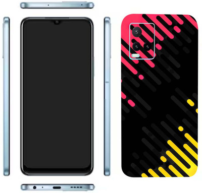 Pochanki Vivo Y33t Mobile Skin(Abstract Line Art Skin With Glossy Matte Finish.)