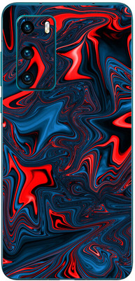 FCS Huawei P40 4G Printed Back skin Mobile Skin(Red Motion)