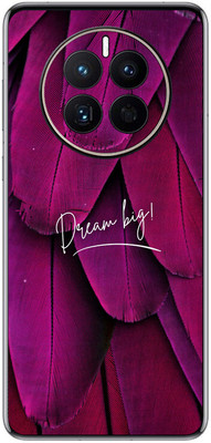 FCS Huawei Mate 50 Printed Back skin Mobile Skin(Pink Feather)