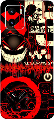 BUGGU Vivo Y15c Mobile Skin(Ultra Super Red Graffiti Skin With High Matte Finish)