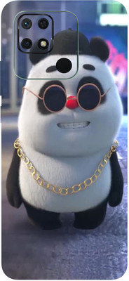 TJ CREATION Xiaomi Redmi 10C Mobile Skin(Ultra Super Happy Panda Skin With High Matte Finish.)