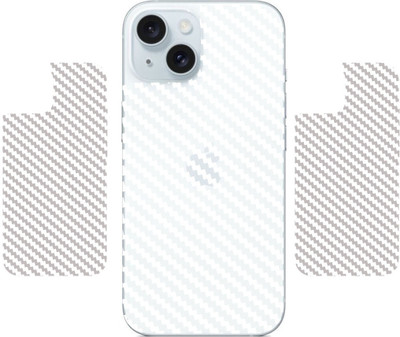 SHIVATRIX Apple iPhone 15 Plus, 3D CARBON FIBER BACK LAMINATION, (PACK OF 2) Mobile Skin(Transparent)