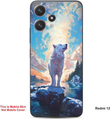 VYBE The Smart Choice Redmi 12 Wolves Embossed Mobile Skin(Jordy Blue 7)