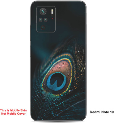 VYBE The Smart Choice Redmi Note 10 Peacock Embossed Mobile Skin(Nile Blue 19)