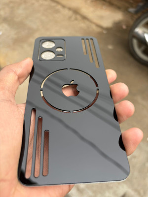 TWUAOP REDMI NOTE 12 5G ACRYLIC MIRROR BACK PANNEL MERO APPLE Mobile Skin(Black)