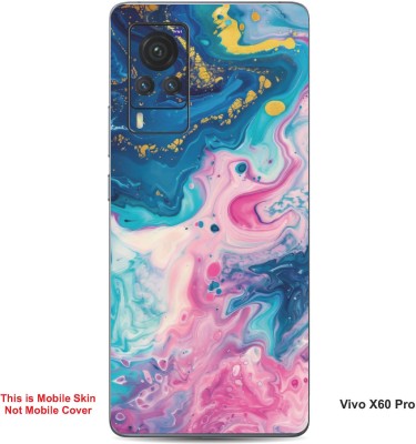 VYBE The Smart Choice Vivo X60 Pro Abstract Embossed Mobile Skin(Bubble Gum 11)