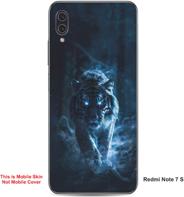 VYBE The Smart Choice Redmi Note 7 S Tiger Embossed Mobile Skin(Blue & Black 12)