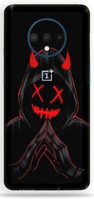 TJ CREATION OnePlus 7T, oneplus 7t Mobile Skin(Ultra Super Black Devil Skin With High Matte Finish.)
