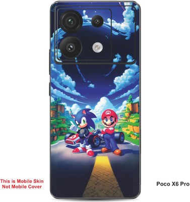 VYBE The Smart Choice Poco X6 Pro Sonic & Super Mario Embossed Mobile Skin(Blueberry A4)