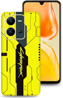 SkinoMania Vivo V25-5G Mobile Skin(Simple Yellow Cyber)