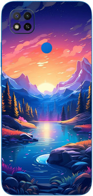 mehra Back Stickers For Poco C31 full Sky Sunset 3D Full Coverage Premium Vinyl Mobile Skin(Multicolor)