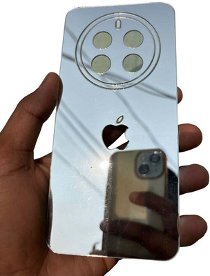 TWUAOP REALME 12 PLUS 5G MOBILE SKIN MIRROR BACK PANNEL ACRYLIC SHEET Mobile Skin(Silver)
