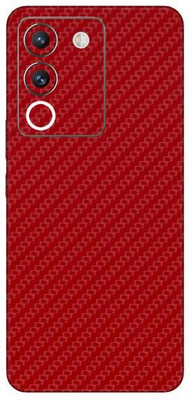 Vcare GadGets Vivo Y200 5G Mobile Skin(Fiber Carbon Red)