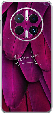 FCS Huawei Mate 50 Pro Printed Back skin Mobile Skin(Pink Feather)