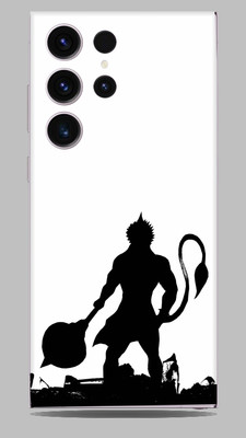 SkinoMania Samsung Galaxy S23 ultra Mobile Skin(B&W-HANUMAN B&W Mobile skin)