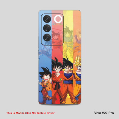 VYBE The Smart Choice Vivo V27 Pro Goku Mobile Skin Mobile Skin(Cyan Blue, Red, Yellow A37)
