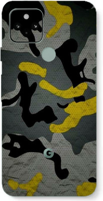 BUGGU Google Pixel 5 Mobile Skin(Ultra Super Camouflage Yellow Skin With High Matte Finish.)