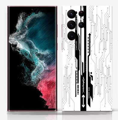 SkinoMania Samsung Galaxy S22 Ultra Mobile Skin(-White-CyberPunk B&W Mobile skin)