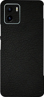 TJ CREATION Vivo Y15c 5g Mobile Skin(Ultra Super Black Leather Skin With High Matte Finish.)