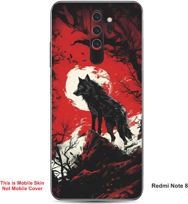 VYBE The Smart Choice Redmi Note 8 Wolf Embossed Mobile Skin(Persian Red 15)